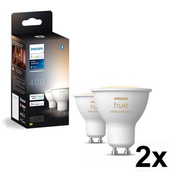SADA 4x LED Stmievateľná žiarovka Philips Hue WHITE AMBIANCE GU10/4,2W/230V 2200-6500K