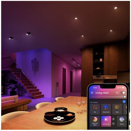 Súprava 4x stmievateľných LED RGBW žiaroviek Philips Hue WHITE AND COLOR AMBIANCE GU5,3/MR16/6,3W/12V 2000-6500K