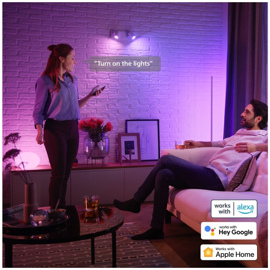 Súprava 4x stmievateľných LED RGBW žiaroviek Philips Hue WHITE AND COLOR AMBIANCE GU5,3/MR16/6,3W/12V 2000-6500K