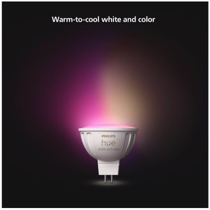 Súprava 4x stmievateľných LED RGBW žiaroviek Philips Hue WHITE AND COLOR AMBIANCE GU5,3/MR16/6,3W/12V 2000-6500K
