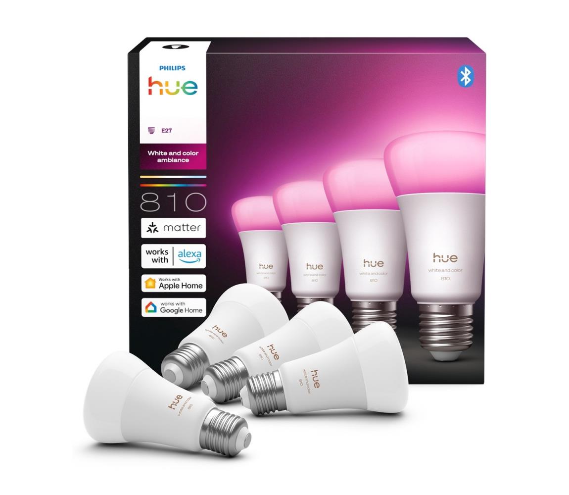 Sada 4x stmievateľných LED žiaroviek Philips Hue WACA E27/6W/230V 1000-20000K 8720169364486