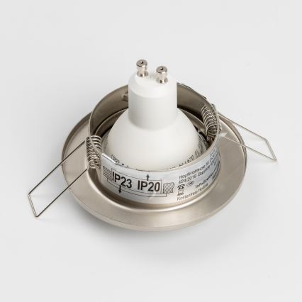 Sada 5 ks zapustených kúpeľňových svietidiel 1×GU10/4W/230V IP23 matný chróm