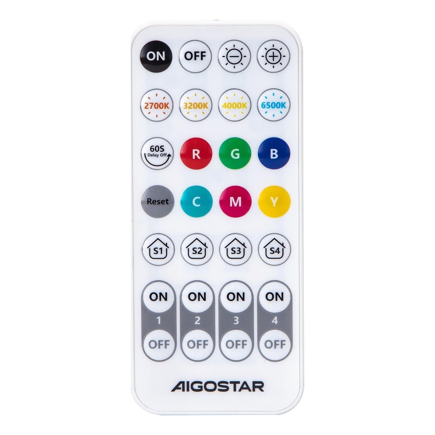 Súprava 6x LED RGBW stmievateľných žiaroviek MESH GU10/6,5W/230V 2700-6500K Wi-Fi + diaľkové ovládanie - Aigostar