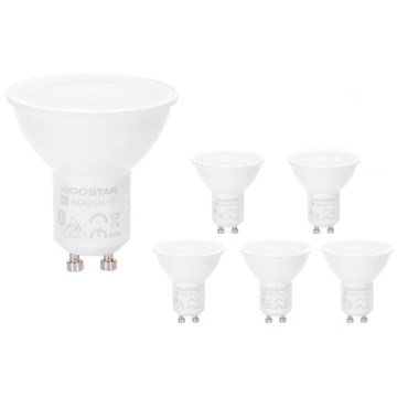 SADA 6x LED RGBW stmievateľných žiaroviek MESH GU10/6,5W/230V 2700-6500K + diaľkové ovládanie - Aigostar