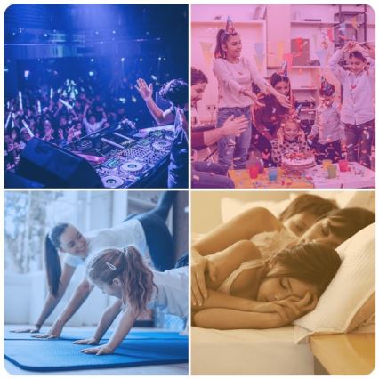 SADA 6x LED RGBW stmievateľných žiaroviek MESH GU10/6,5W/230V 2700-6500K + diaľkové ovládanie - Aigostar