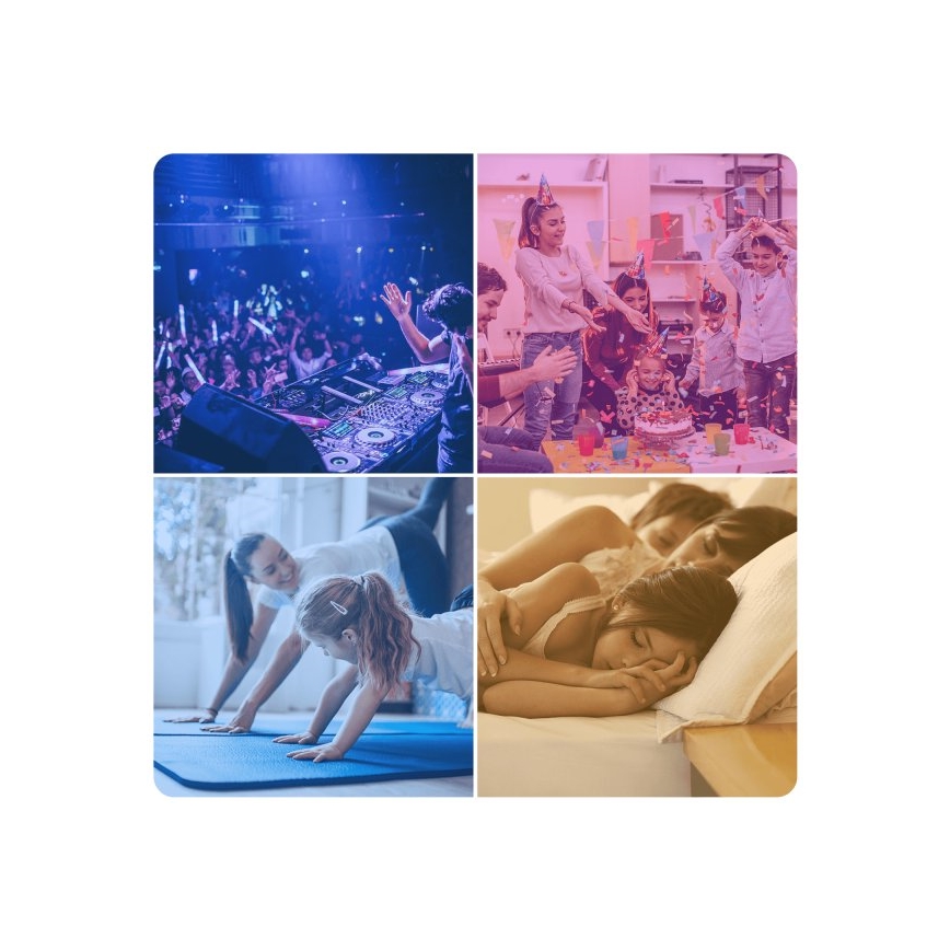 SADA 6x LED RGBW stmievateľných žiaroviek MESH GU10/6,5W/230V 2700-6500K + diaľkové ovládanie - Aigostar