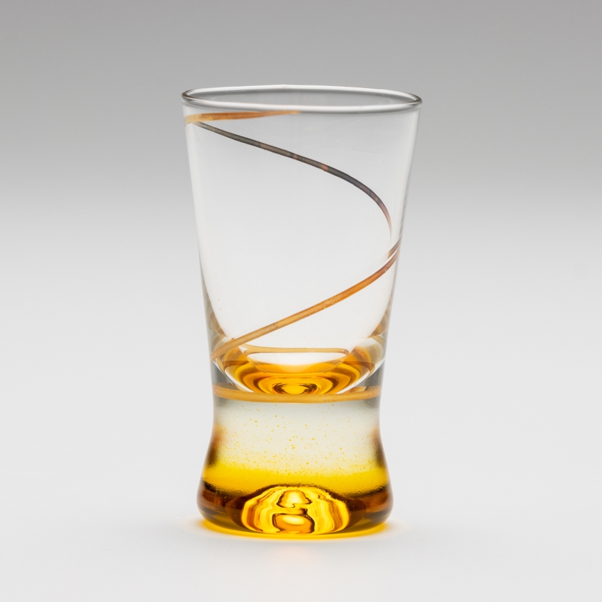 Sada 6x pohár na panáky 25 ml číra žltá
