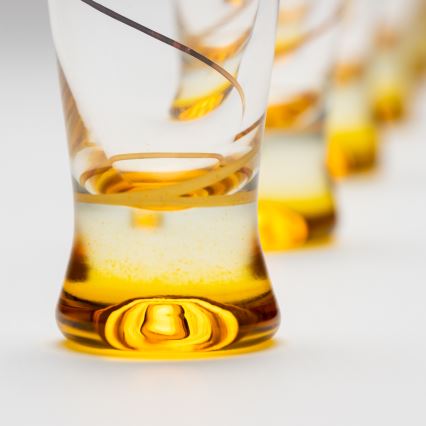 Sada 6x pohár na panáky 25 ml číra žltá