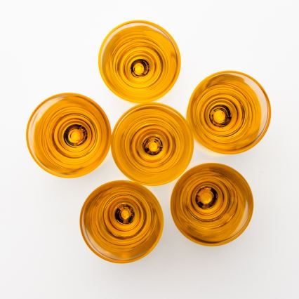 Sada 6x pohár na panáky 25 ml číra žltá