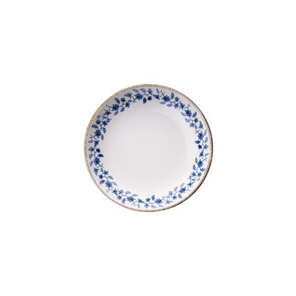 Sada jedálenského riadu 18 ks, biela/modrá, porcelán