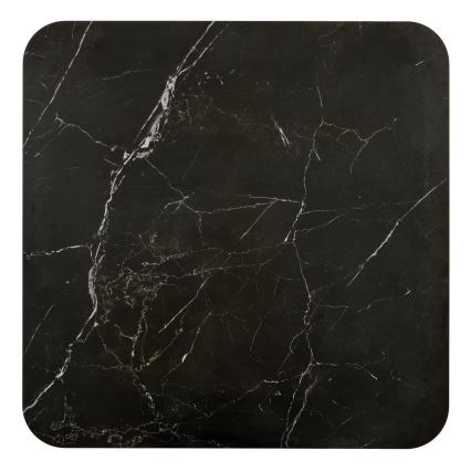 SADA Konferenčný stolík KORO 70x70 cm + 2x taburet čierna/hnedá