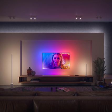 SADA - LED RGBW Stmievateľný pásik Philips Hue WHITE AND COLOR AMBIANCE 2m LED/20W/230V + 4x Stmievateľná žiarovka Philips A60 E27/6,5W/230V 2000-6500K