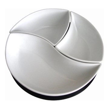 Sada misiek s podnosom TORO 3 ks keramika/drevo