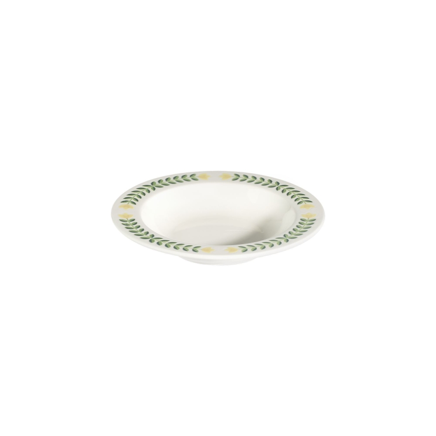 Sada riadu 24 ks biela/zelená/žltá/porcelán