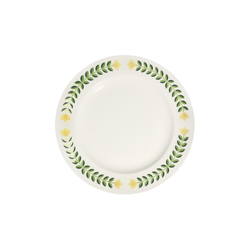 Sada riadu 24 ks biela/zelená/žltá/porcelán