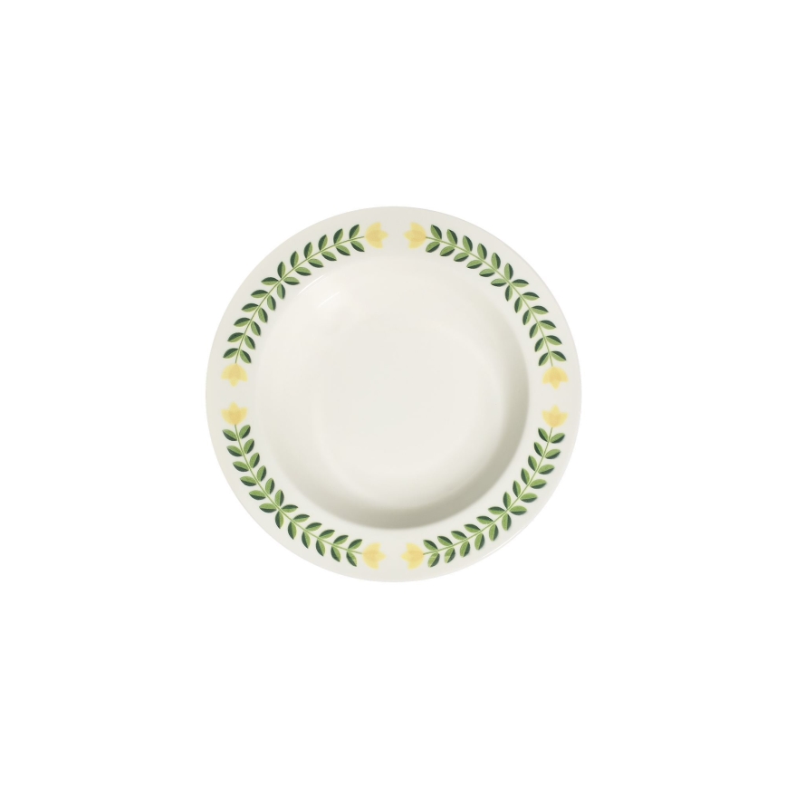 Sada riadu 24 ks biela/zelená/žltá/porcelán