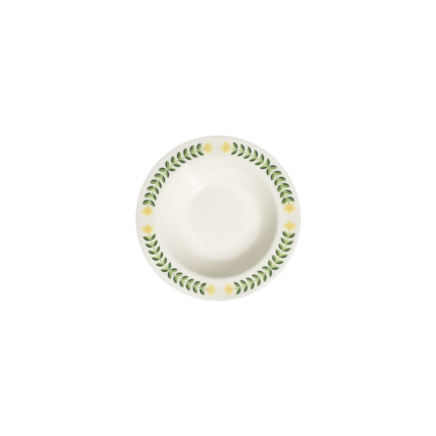 Sada riadu 24 ks biela/zelená/žltá/porcelán