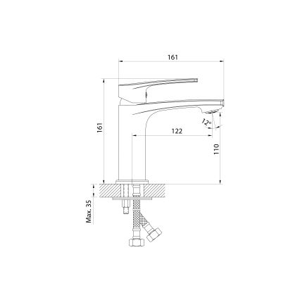 Samona - Umývadlová batéria KORANA 16 cm lesklý chróm