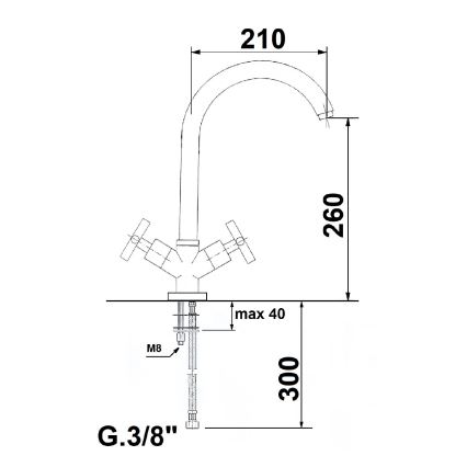 Sapho - Drezová batéria AXIA lesklý chróm