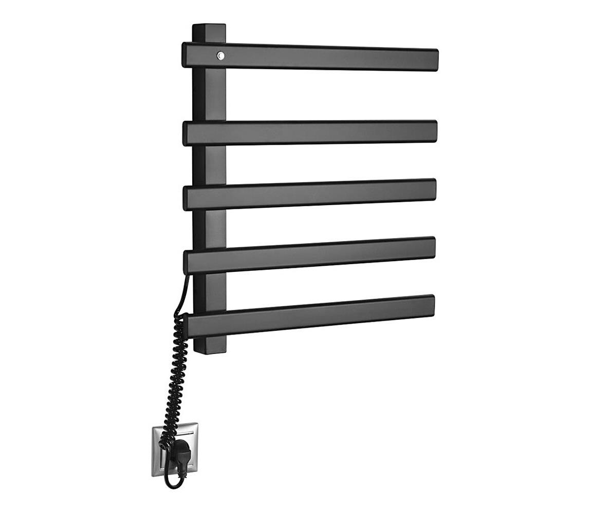 Sapho - Elektrický sušák na uteráky ELCOR 63W 48x52 cm matná čierna EB530
