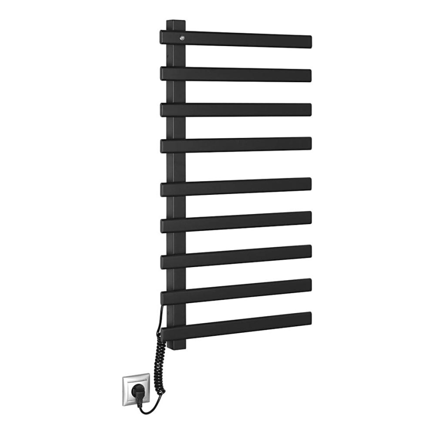 Sapho - Elektrický sušiak na uteráky ELCOR 128W/230V 92 cm matná čierna ľavá