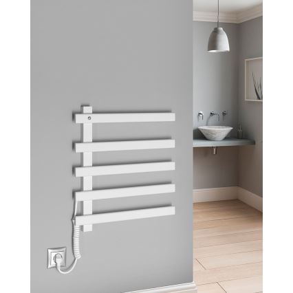 Sapho - Elektrický sušiak na uteráky ELCOR 63W 52x48 cm matná biela