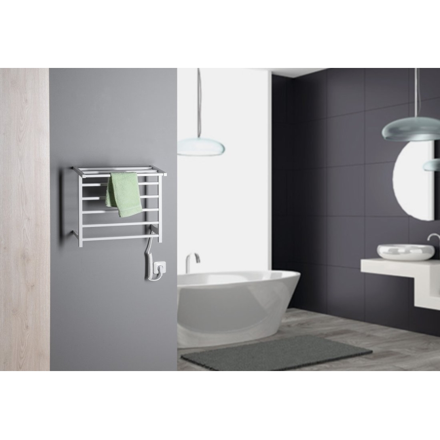 Sapho - Elektrický sušiak na uteráky ELZOR 60 W 47x50 cm matná biela