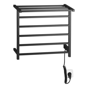 Sapho - Elektrický sušiak na uteráky ELZOR 60W 47x50 cm matná čierna