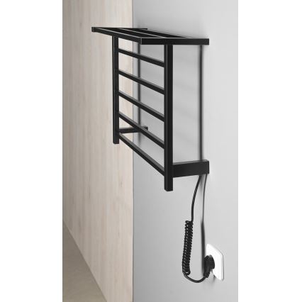 Sapho - Elektrický sušiak na uteráky ELZOR 60W 47x50 cm matná čierna