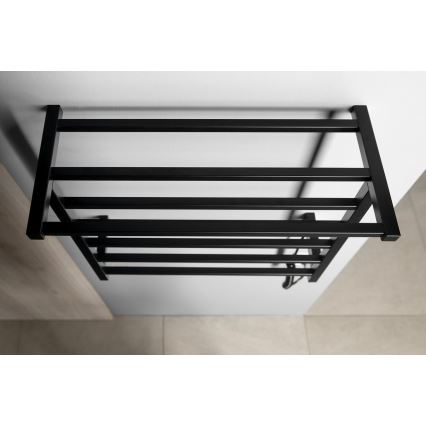 Sapho - Elektrický sušiak na uteráky ELZOR 60W 47x50 cm matná čierna