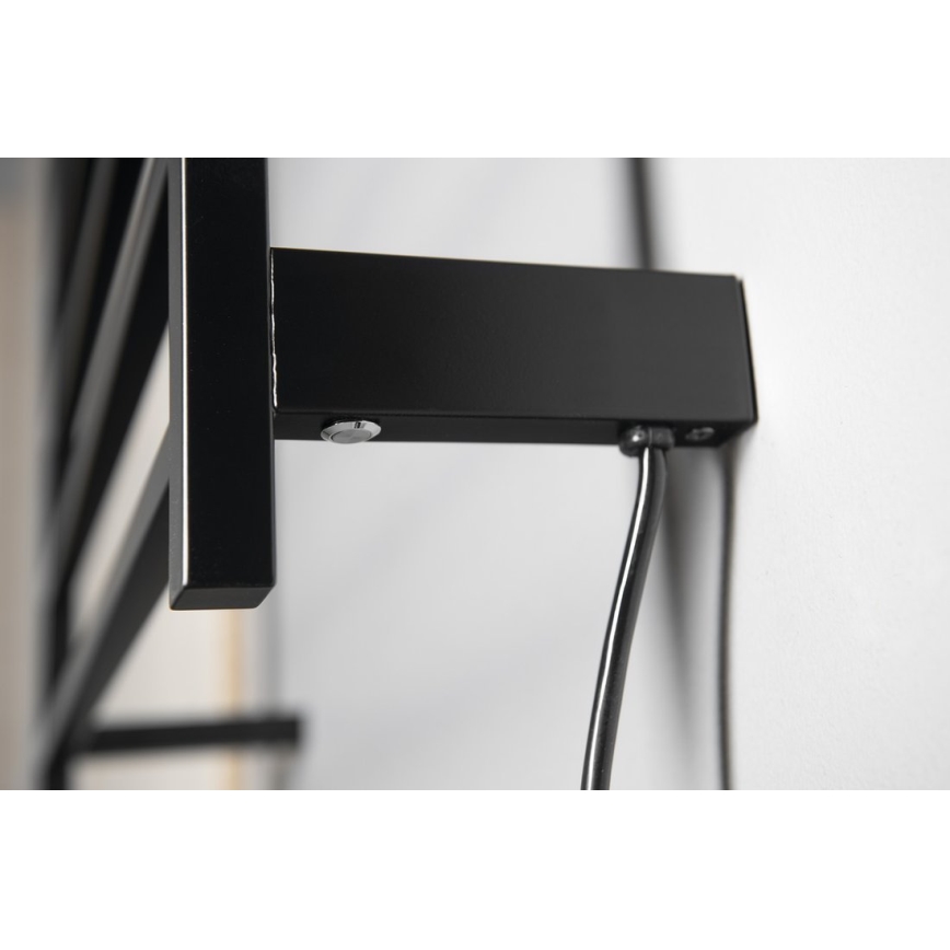 Sapho - Elektrický sušiak na uteráky ELZOR 60W 47x50 cm matná čierna
