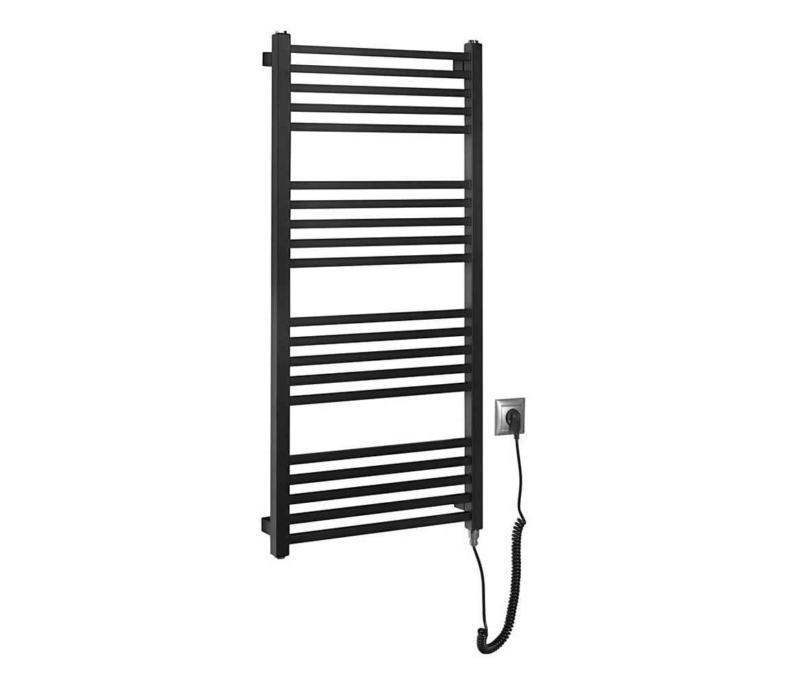 Sapho - Elektrický sušiak na uteráky METRO-E 400W 106x50 cm matná čierna ME410B