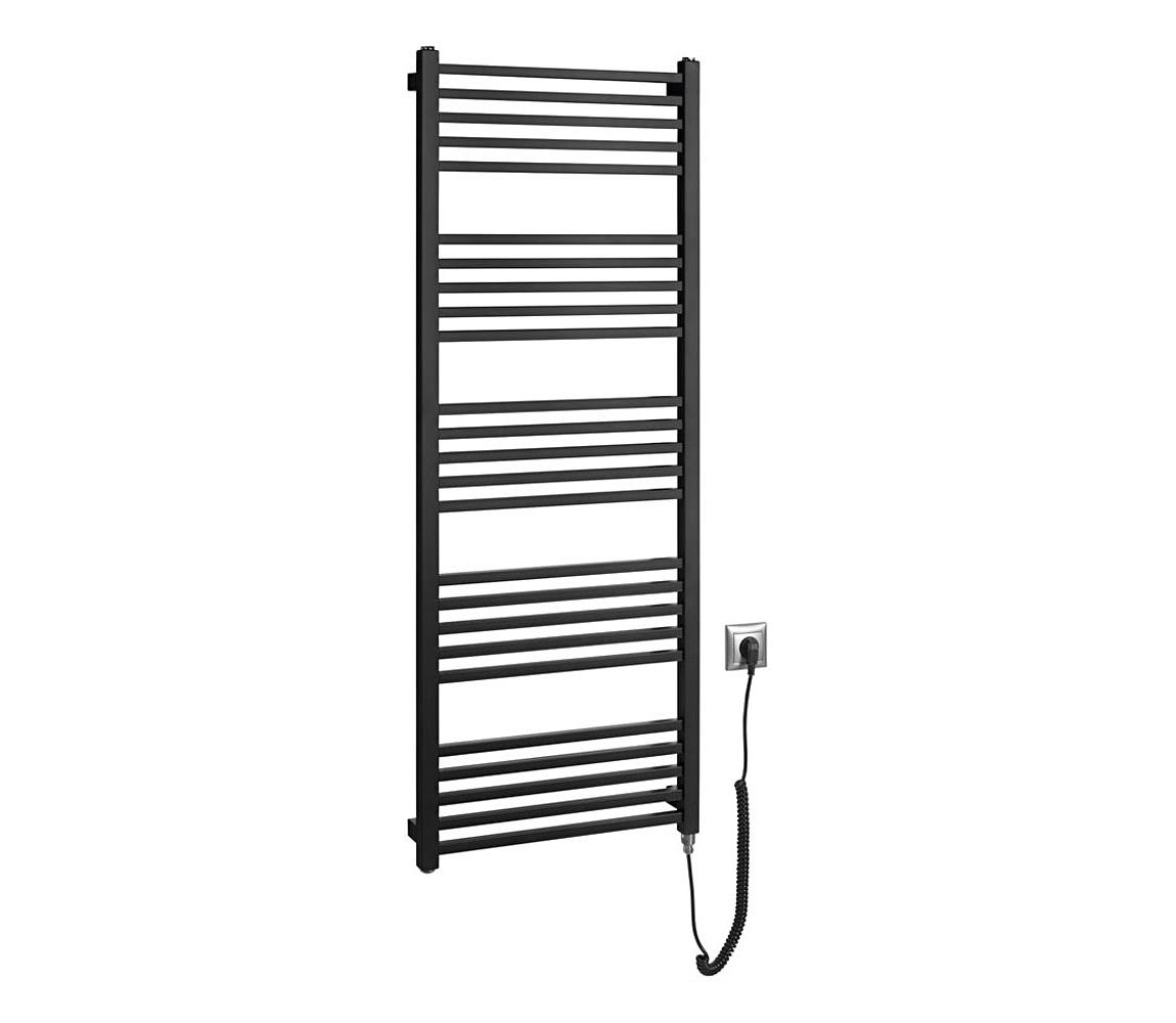 Sapho - Elektrický sušiak na uteráky METRO-E 500W 134x50 cm matná čierna ME513B