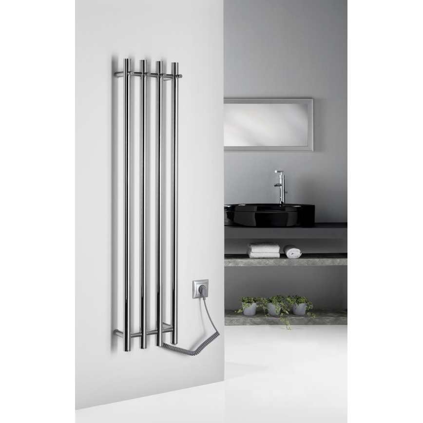 Sapho - Elektrický sušiak na uteráky PAPINADO 85W/230V 120 cm lesklý chróm pravá