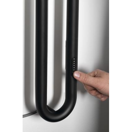 Sapho - Elektrický sušiak na uteráky s časovačom DUOPASSO 45W 170x12 cm matná čierna