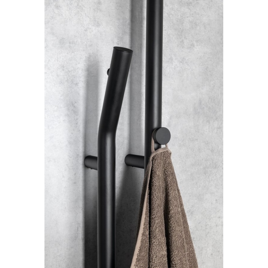 Sapho - Elektrický sušiak na uteráky s časovačom DUOPASSO 45W 170x12 cm matná čierna
