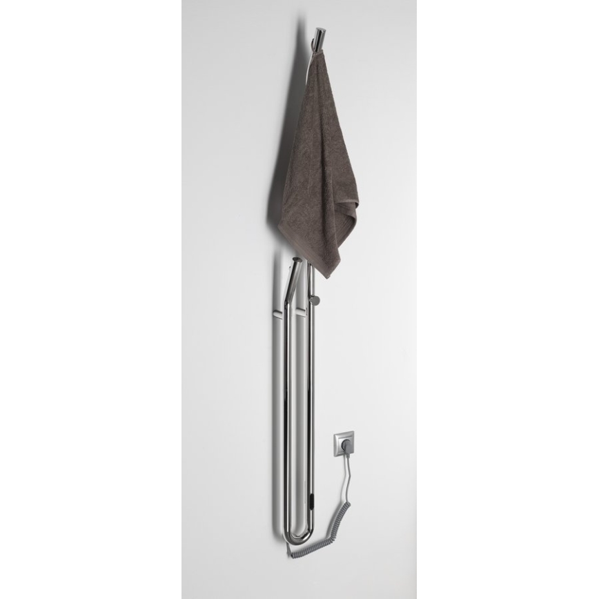 Sapho - Elektrický sušiak na uteráky s časovačom DUOPASSO 45W 170x12 cm lesklý chróm