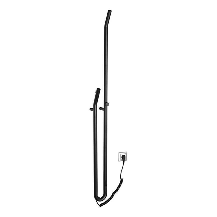 Sapho - Elektrický sušiak na uteráky s časovačom DUOPASSO 45W/230V 170 cm matná čierna