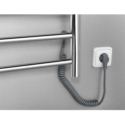 Sapho - Elektrický sušič na uteráky REDONDO 130W/230V 150 cm lesklý chróm pravý okrúhly