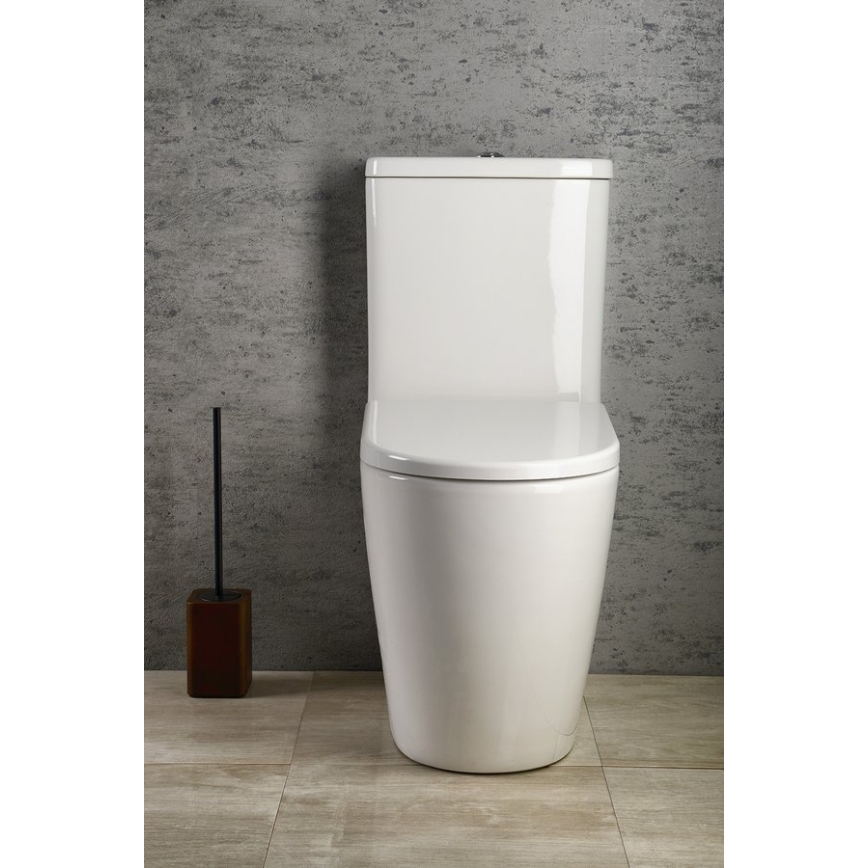 Sapho - Kombinované WC TURKU, spodný/zadný odpad, keramika/biela