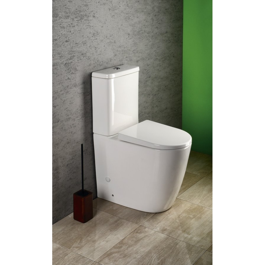 Sapho - Kombinované WC TURKU, spodný/zadný odpad, keramika/biela