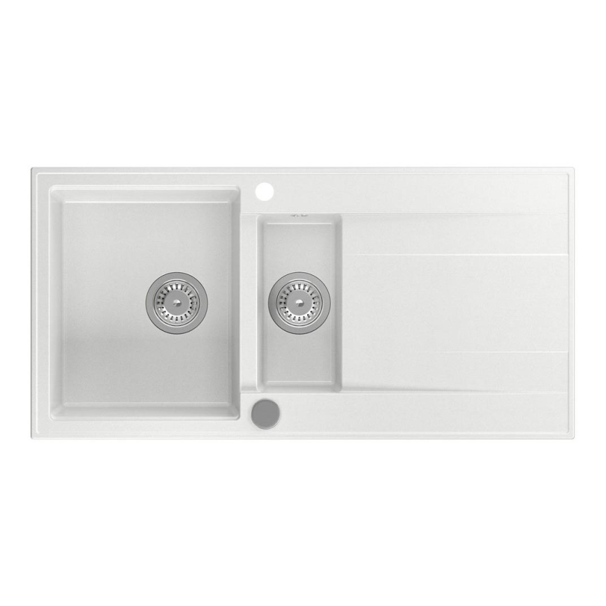 Sapho - Kuchynský drez 100x50 cm granit/biely