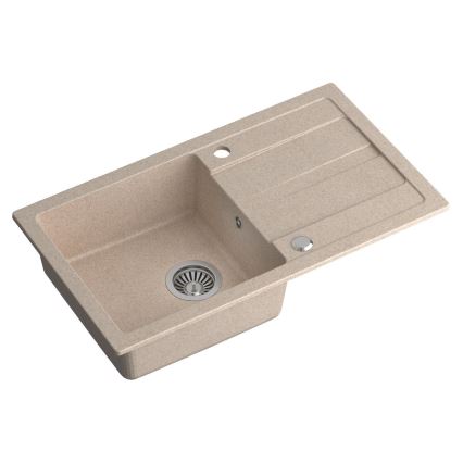Sapho - Kuchynský drez 77x44 cm granit/béžový