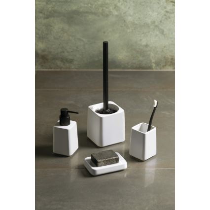 Sapho - Kúpeľňová sada 4 ks biela/čierna