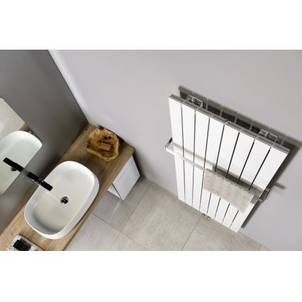 Sapho - Kúpeľňový radiátor COLONNA 910W/230V 45x180 cm biela