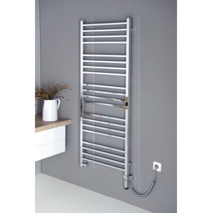 Sapho - Kúpeľňový radiátor METRO 497W/230V 60x153 cm lesklý chróm