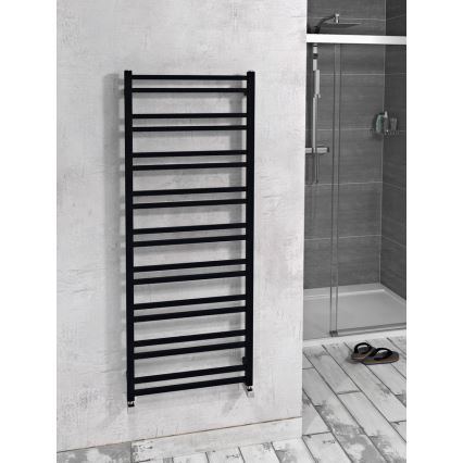 Sapho - Kúpeľňový radiátor METRO DOS 476W/230V 55x143 cm matná čierna