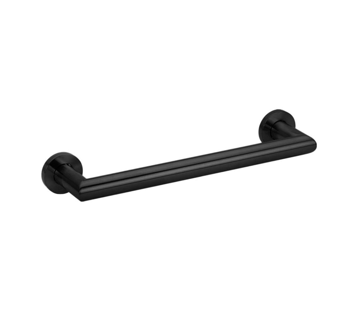 Sapho - Nástenný vešiak na uteráky X-ROUND 35,5 cm matná čierna XR400B
