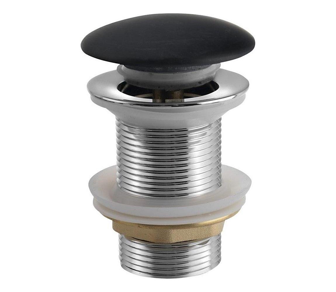 Sapho - Odtoková vpusť do umývadla Click-Clack BLOK, priemer 6,7 cm, marquin/matná čierna 2401-931