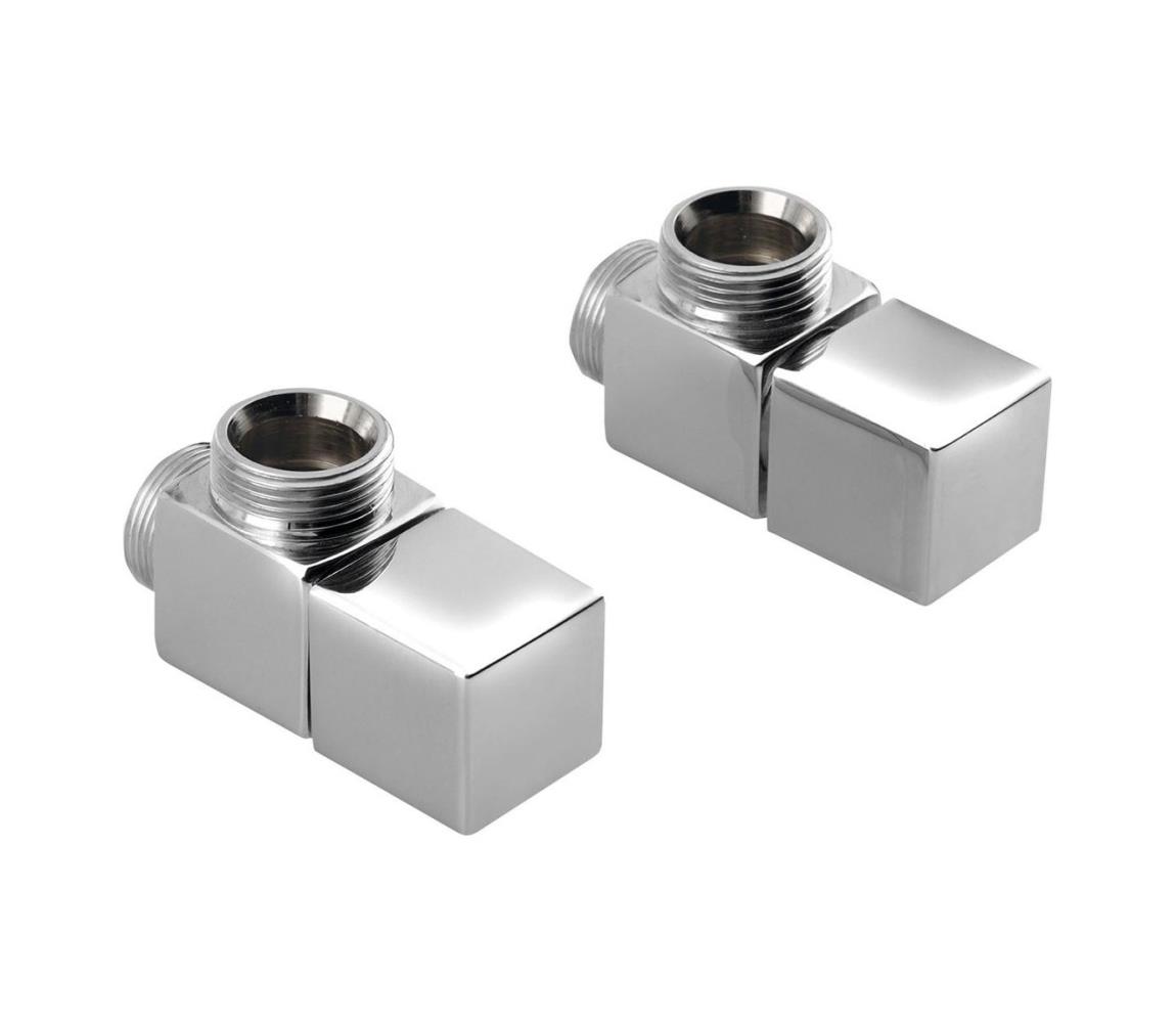 Sapho - Pripojovacia sada rohových lov CUBE 2 ks lesklý chróm CP4010S